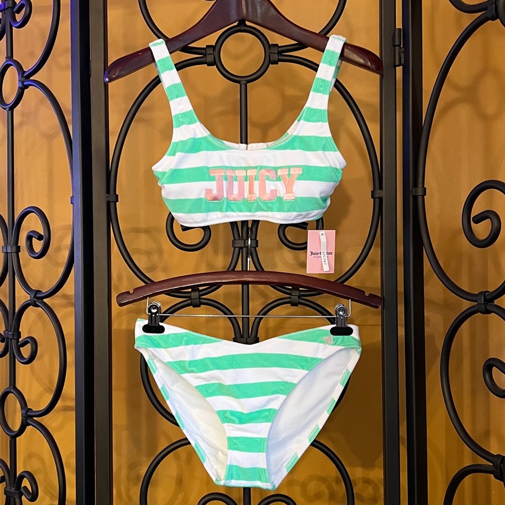JUICY COUTURE Retro Mint Terry Bikini Set